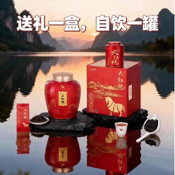 八马岩骨花香·武夷岩茶·大红袍+单罐真实在大红袍300克