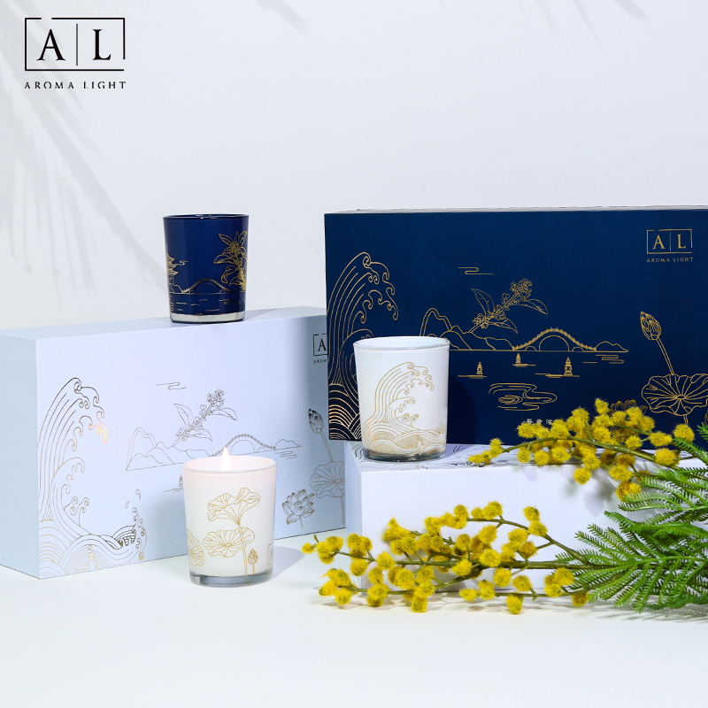 AromaLight杭州系列3PK香薰礼盒藏青色包装