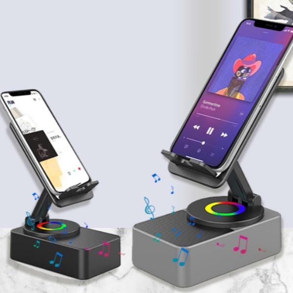 奥苏米三合一手机支架无线蓝牙音响充电宝