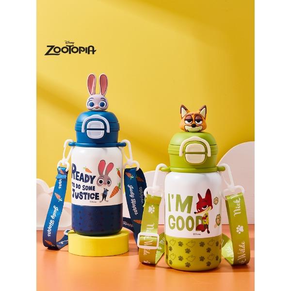 迪士尼双饮保温杯便携背带吸管直饮杯550MLH15150