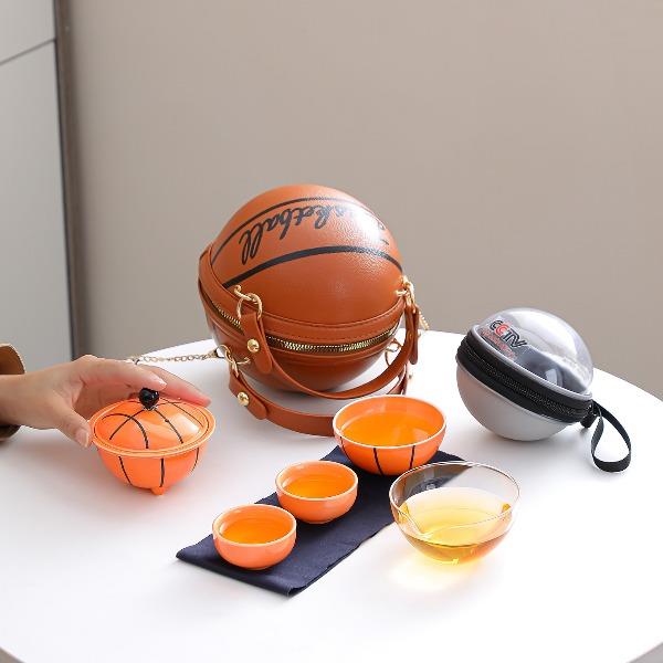 瓷语花香篮球足球轻奢快客旅行茶具
