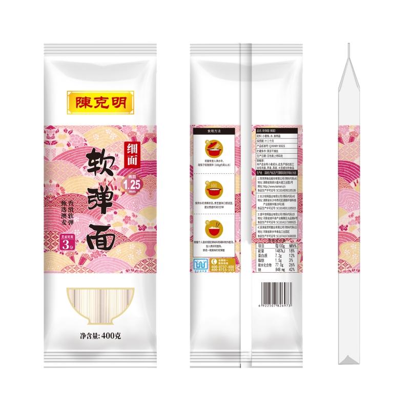 陈克明华夏软弹面400g（细面）*4