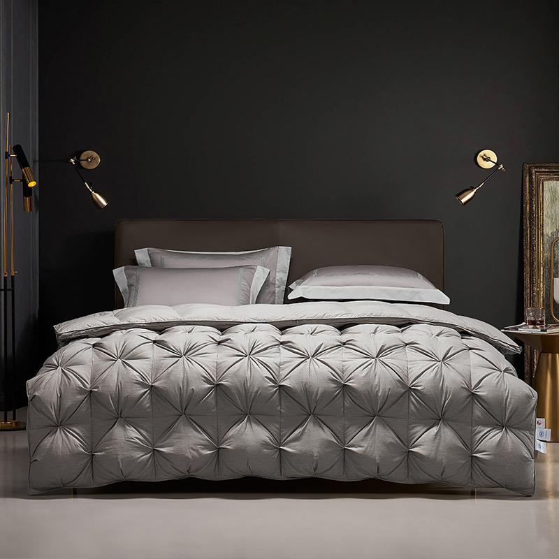 博洋A类100支长绒棉95白鹅绒立体扭花冬被