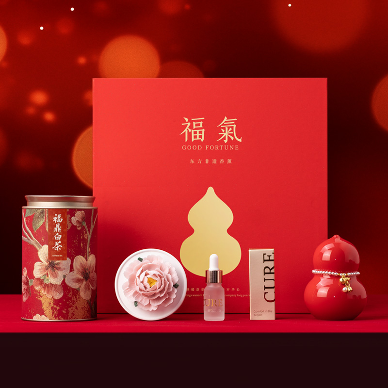 茶汀福氣非遗手捏花香薰茶叶套装