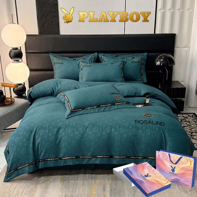 花花公子-家纺-云舒棉压花磨毛刺绣四件套-格调系列