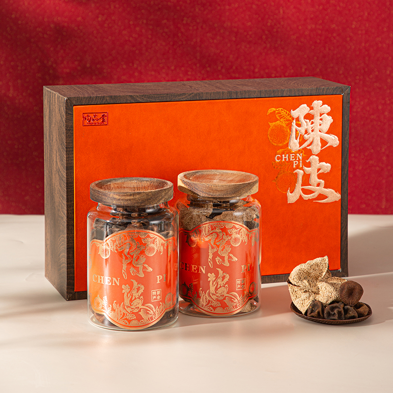 昀品堂-百福至臻新会陈皮柑宝双拼礼盒QC-202320