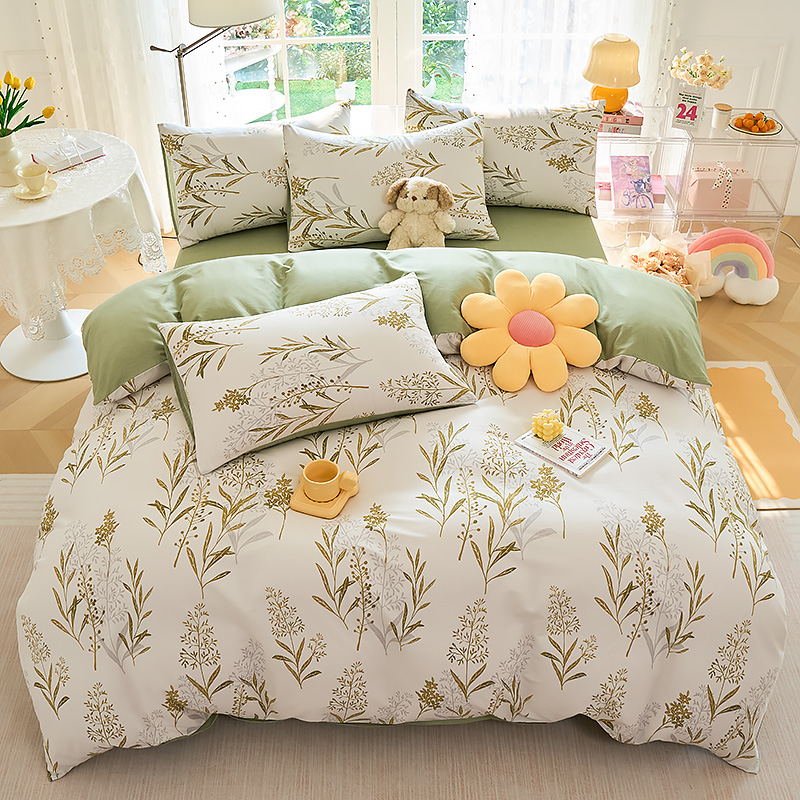 百丽安娜全棉经典四件套-森中草木