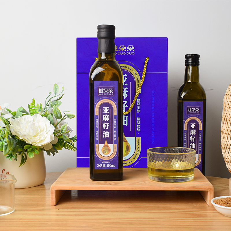 姚朵朵亚麻籽油1000ml盒装（500*2）