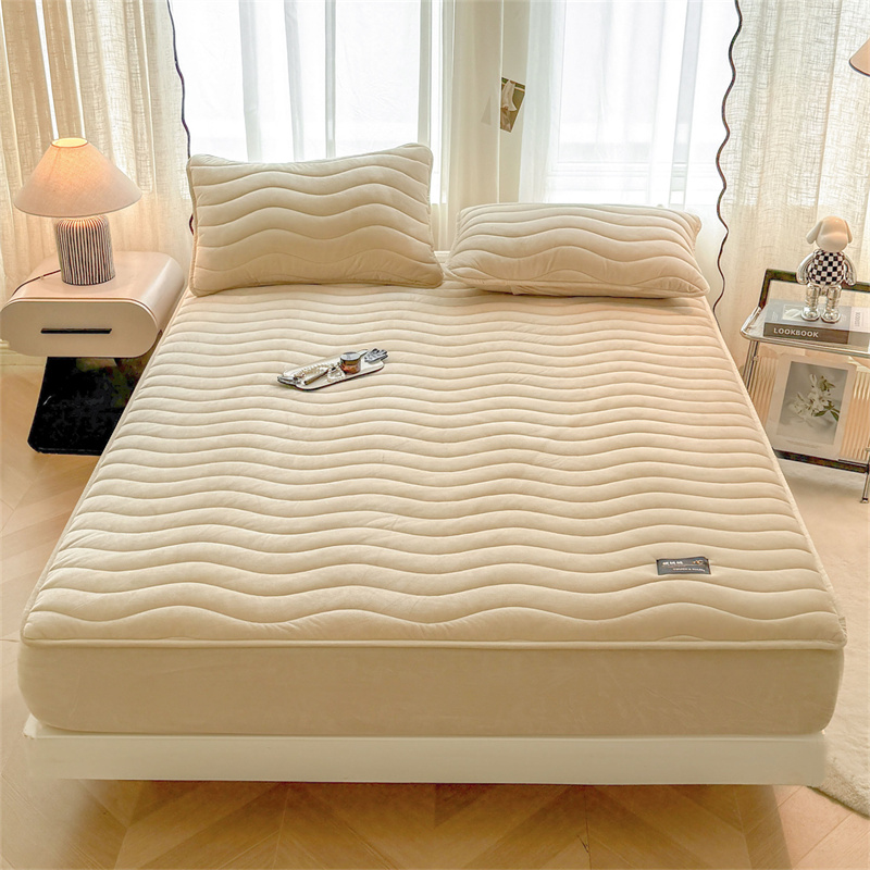 百丽安娜A类保暖床笠三件套（床笠款）-卡其