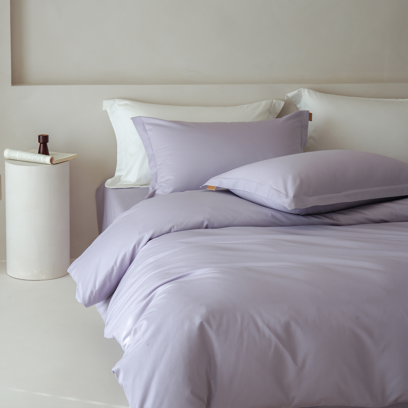 博洋A类全棉四件套-暮烟柔紫