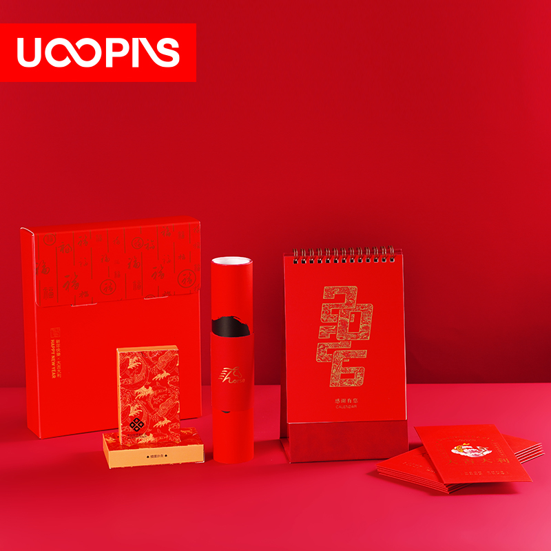 UOOPINS（优品序）纳福新年台历春联扑克套装