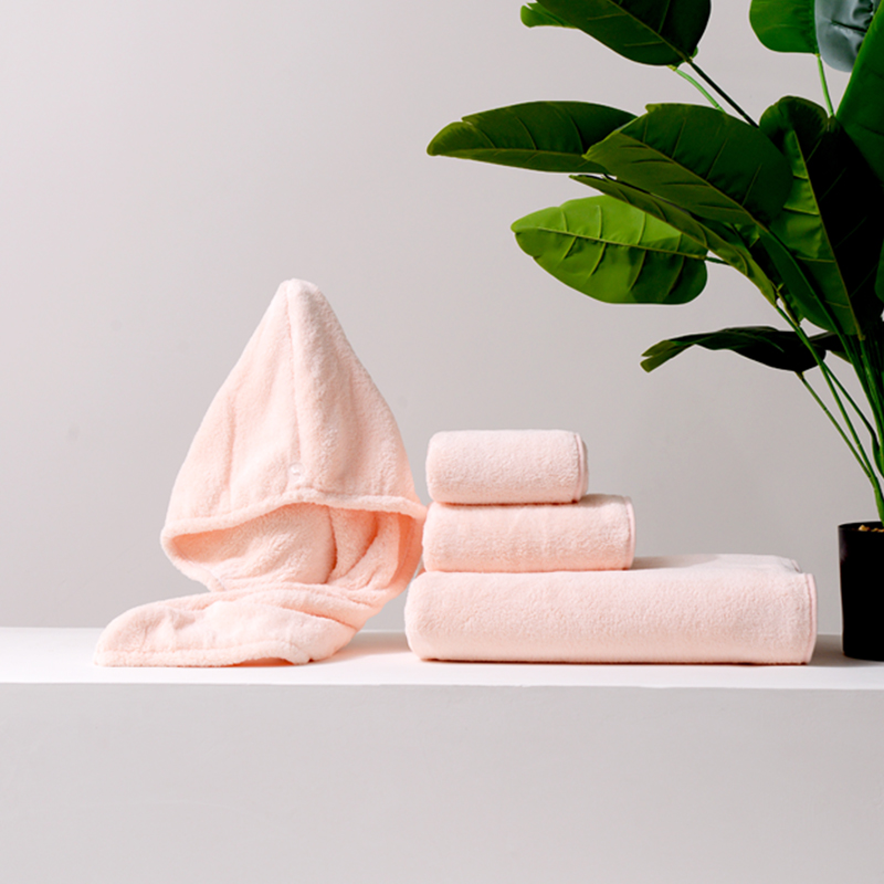 生活元素平布珊瑚绒浴巾四件套SHR-403A