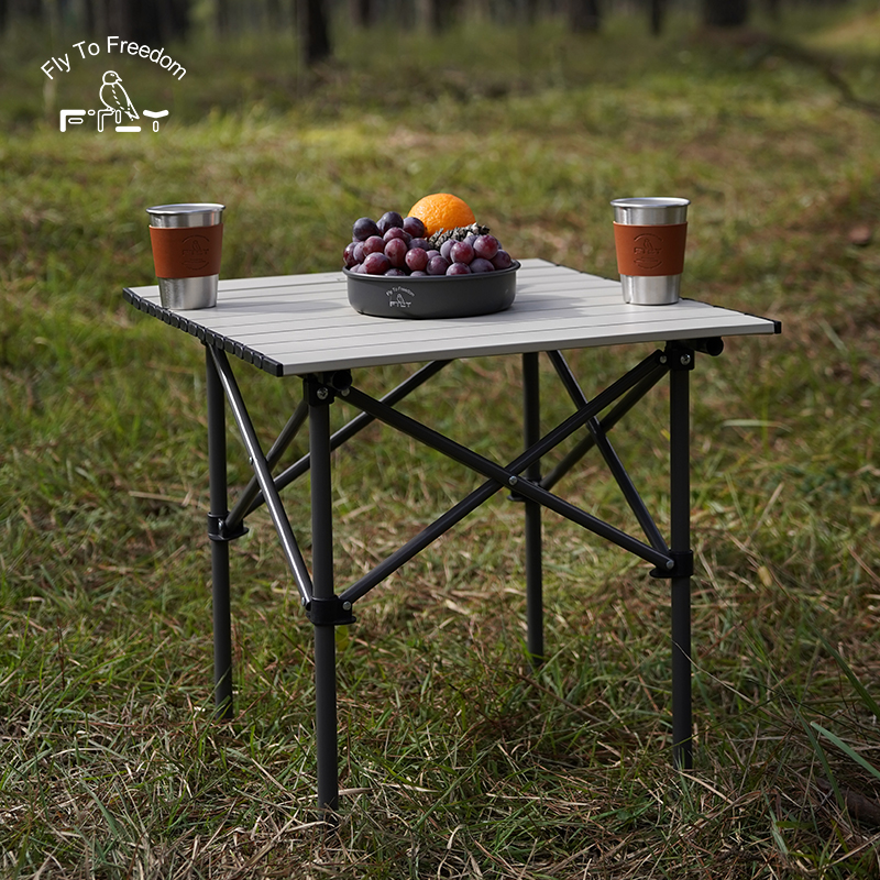 FTLY飞图乐钛山岩灰-蛋卷桌方桌DJZ0701