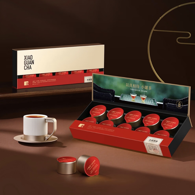 小罐茶-金罐特级大红袍岩茶叶商务礼盒套装大师新年礼赠40g