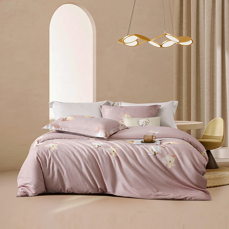 博洋磨毛四件套-爱莲浮香