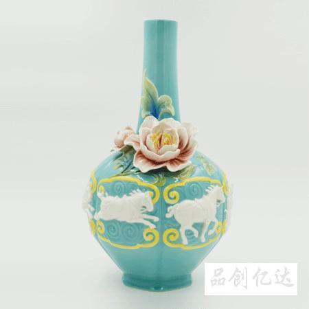 中国元素-富贵骏腾 唐六骏秘瓷瓷瓶