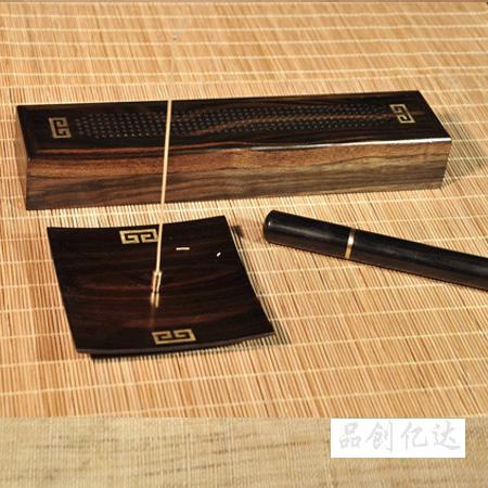 中国元素-镶铜回纹香文化四件套