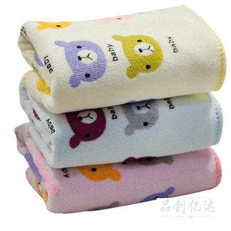 毛巾-超纤小熊头方巾
