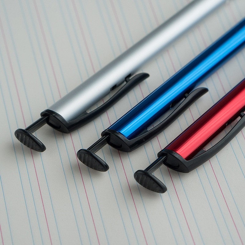广告笔-金属喷漆手机支架中性签字笔