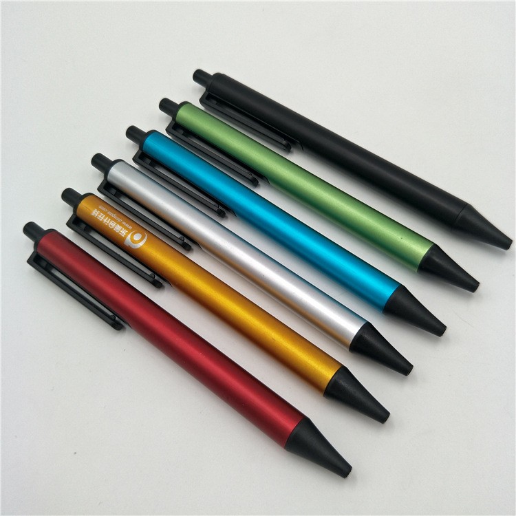 广告笔-按动式喷漆中性笔可定制印刷