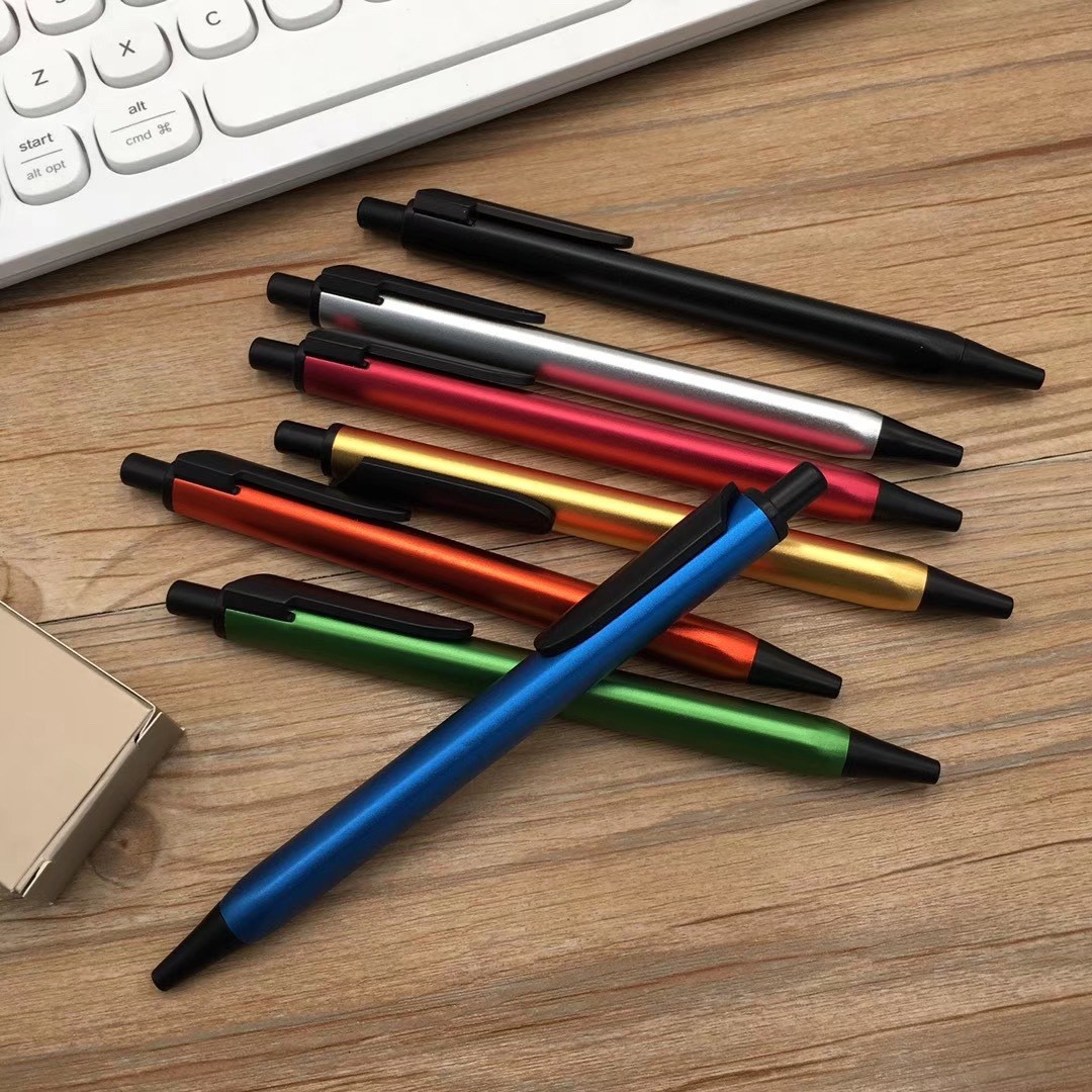 广告笔-定制铝杆中性笔 商务赠品定制LOGO
