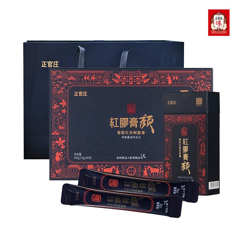 正官庄红参阿胶膏颜阿胶枸杞粉茯苓粉甘草粉450g红参15g盒