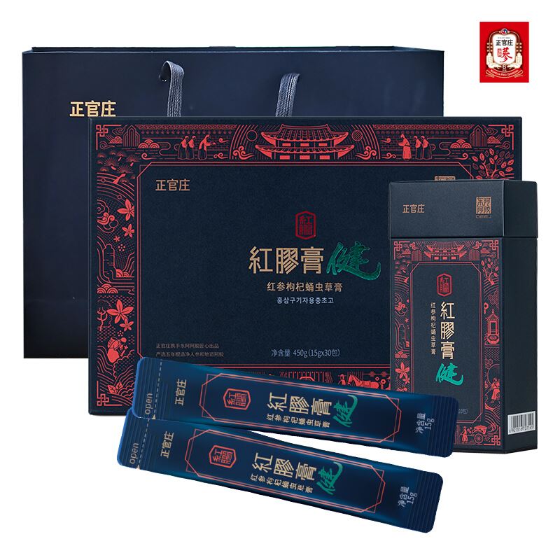 正官庄高丽参红参膏健红参枸杞虫草膏450g红参含量15g/盒