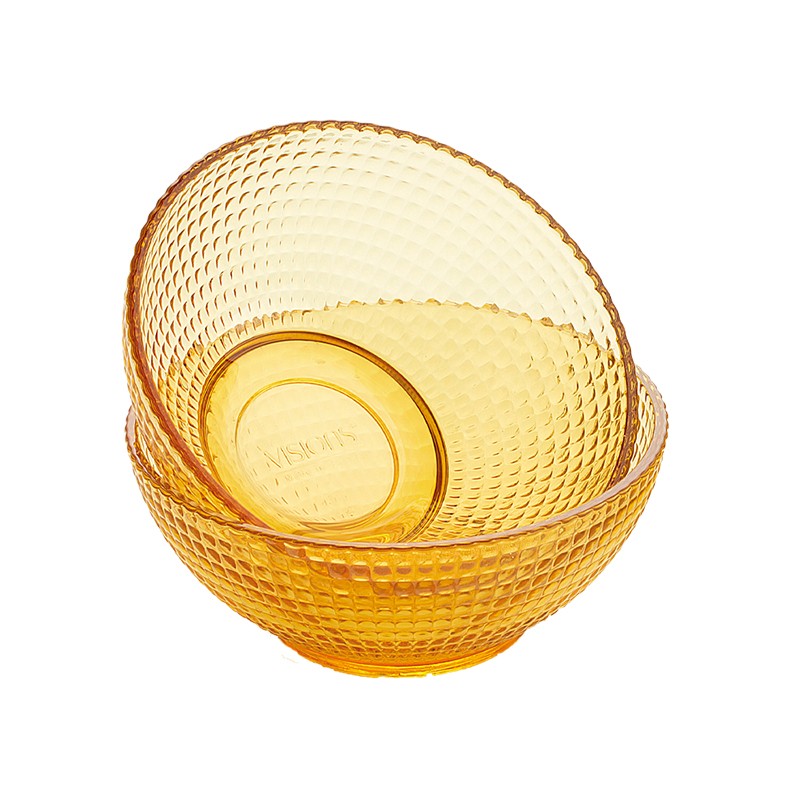 康宁VISIONS琥珀色餐具晶莹系列2件组（2个小碗）