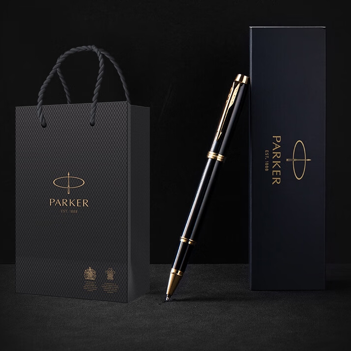 派克（PARKER）新款IM纯黑丽雅金夹宝珠笔