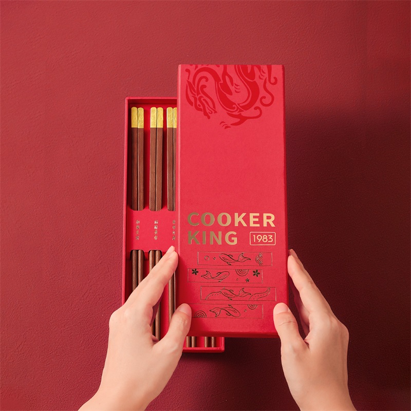 炊大皇鱼跃龙门红檀木5双装KZ01HLH