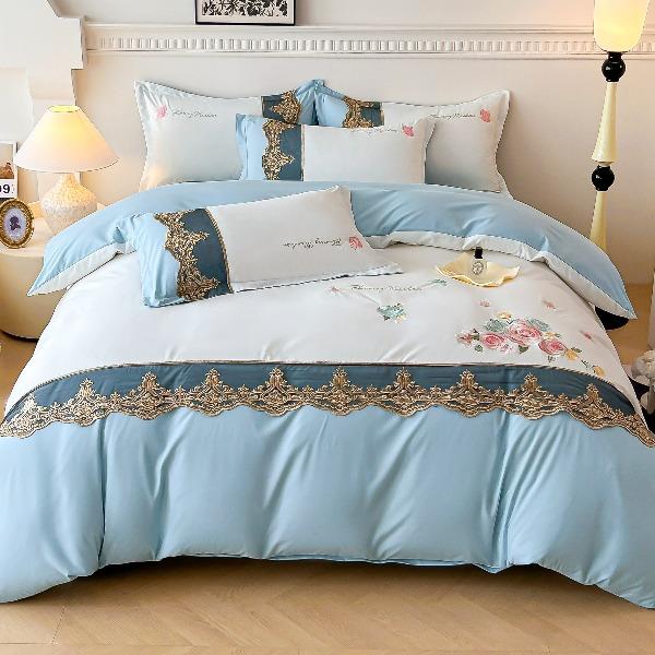 花花公子-轻奢感刺绣四件套-花开半夏花