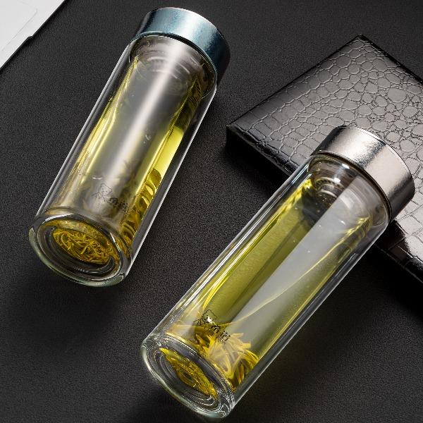 希诺钛盖双层玻璃杯XN-T622