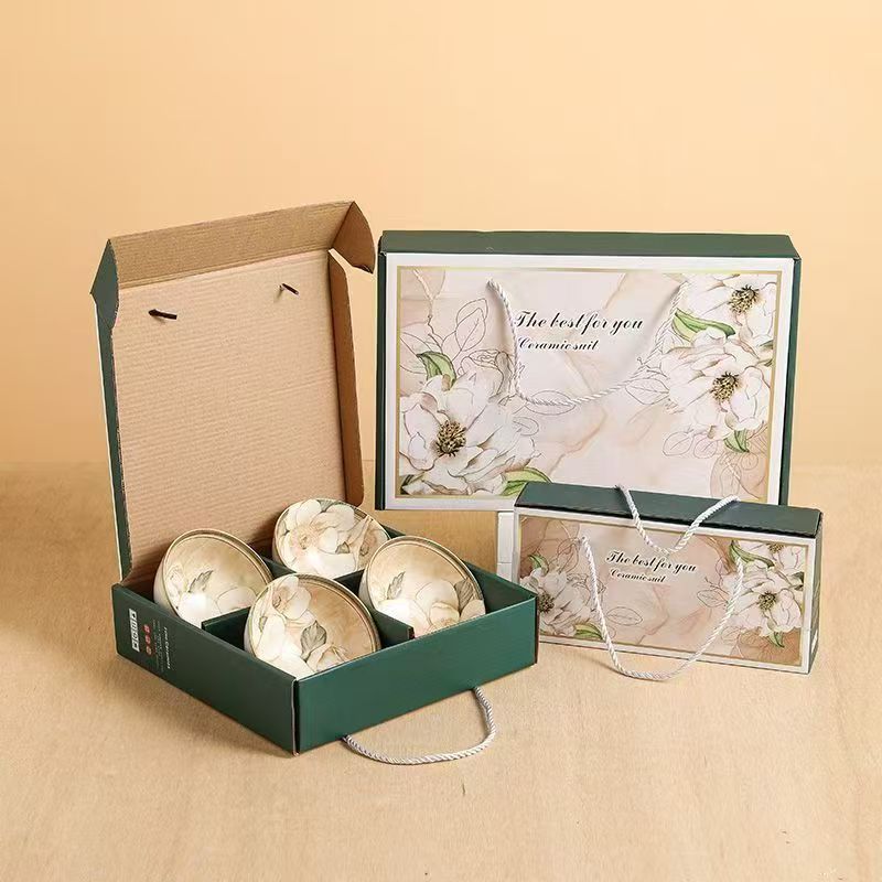 锦知兴-山茶花4碗餐具套装