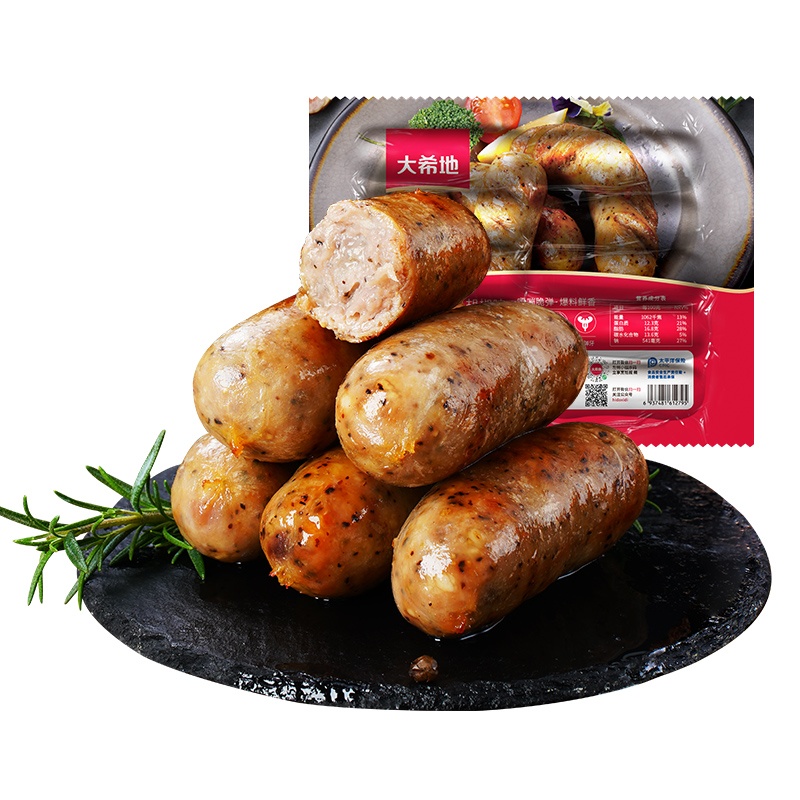 大希地烤肠套餐原味80醇肉肠爆有料黑胡椒味80醇肉肠