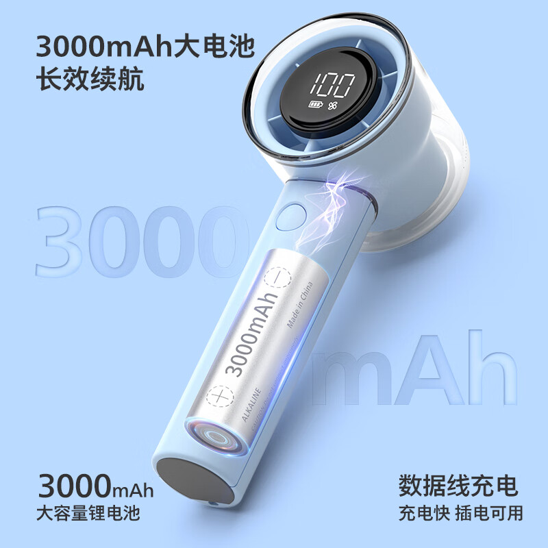 飞利浦手持风扇16H长续航100档超高速ACR3242PPF