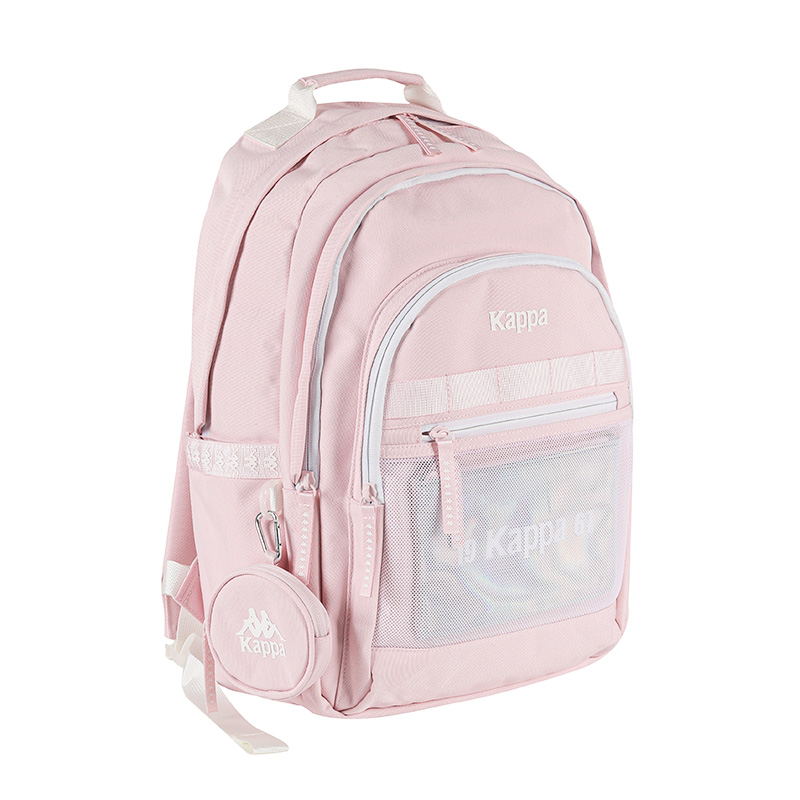 卡帕复古运动双肩包粉色