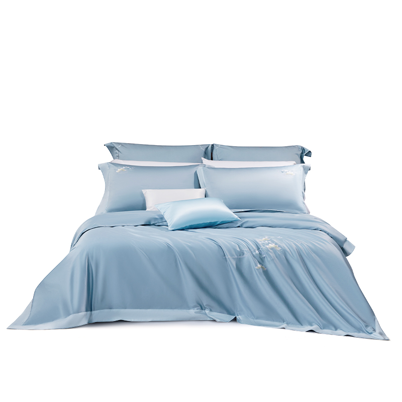 水星家纺100s刺绣全棉四件套松韵秘境220×240cm