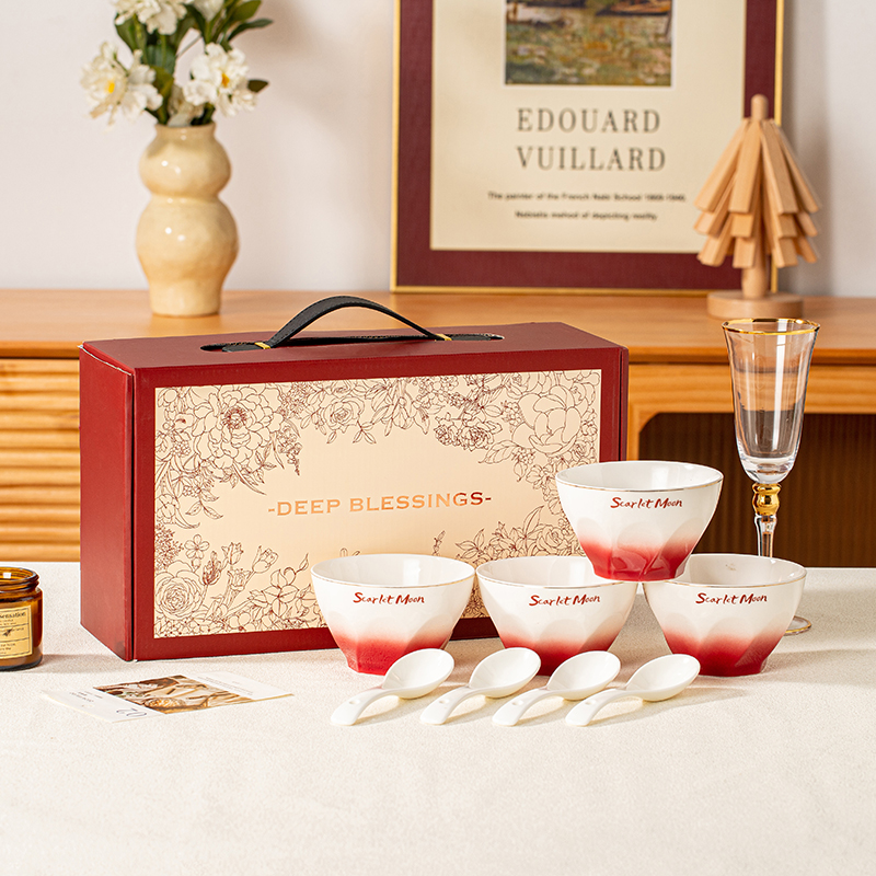 瑾明礼-美悦-宝石红-4碗4勺