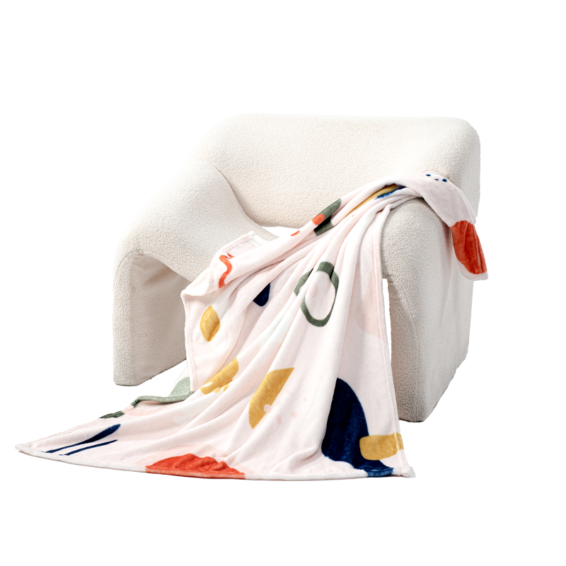 水星家纺萌趣涂鸦法兰绒毯180×200cm