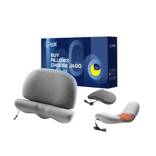 佳奥中秋套装加热款小白鲸床上腰垫硬垫+软垫+颈椎养护枕