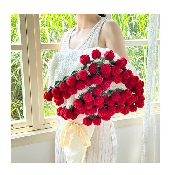 科朴优品KUUP玫瑰针织毯-99朵永不凋零的浪漫，一毯多用