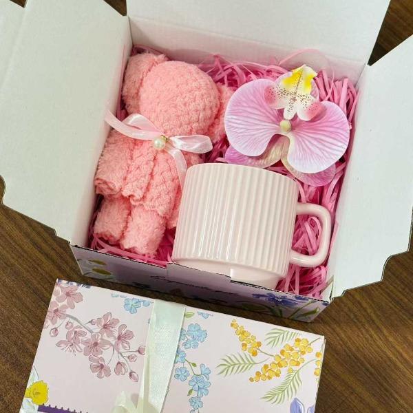 锦知兴-小熊毛巾竖纹杯伴手礼