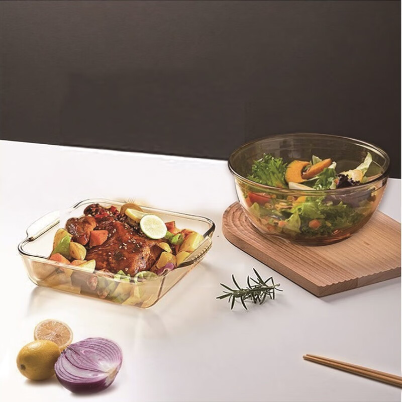 （怡乐雅）琥珀玻璃餐具两件套KP-01