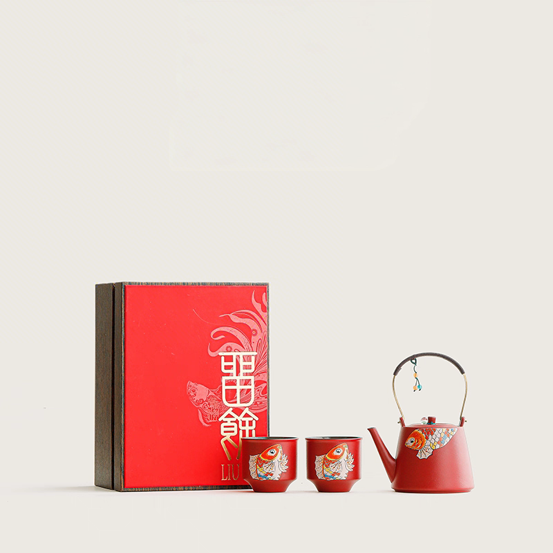 尾桥下窑故宫红留余文创提梁壶茶具小套装开门红节日庆典会议礼品