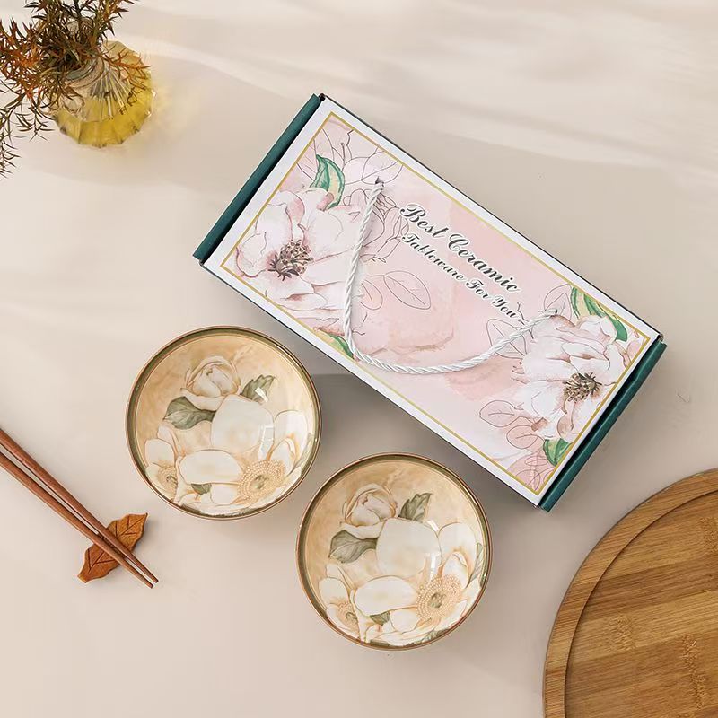 锦知兴-山茶花2碗餐具套装