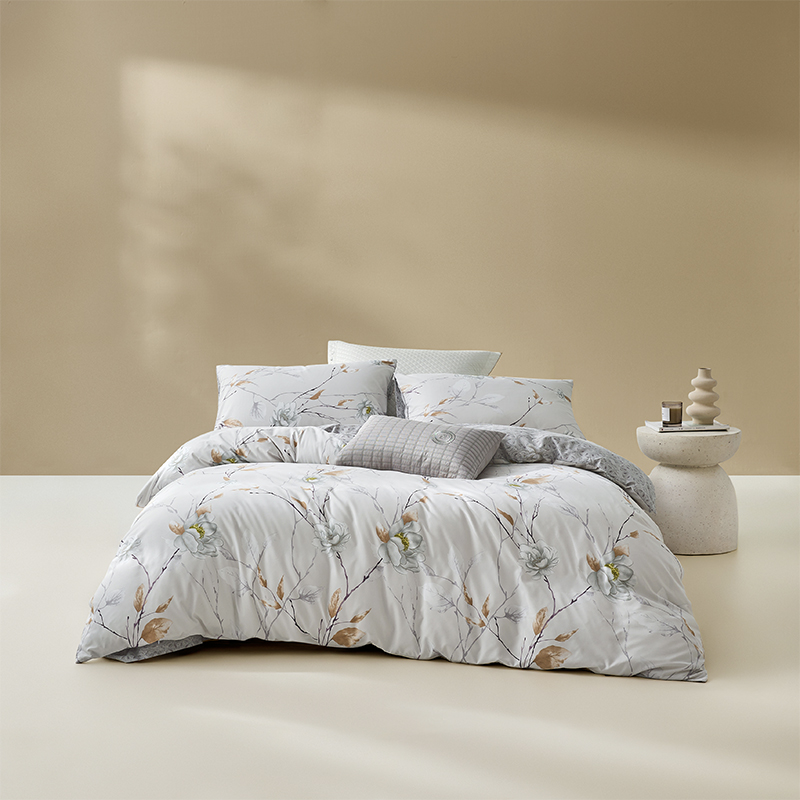 罗莱LOVO素银梅香床品四件套200*230