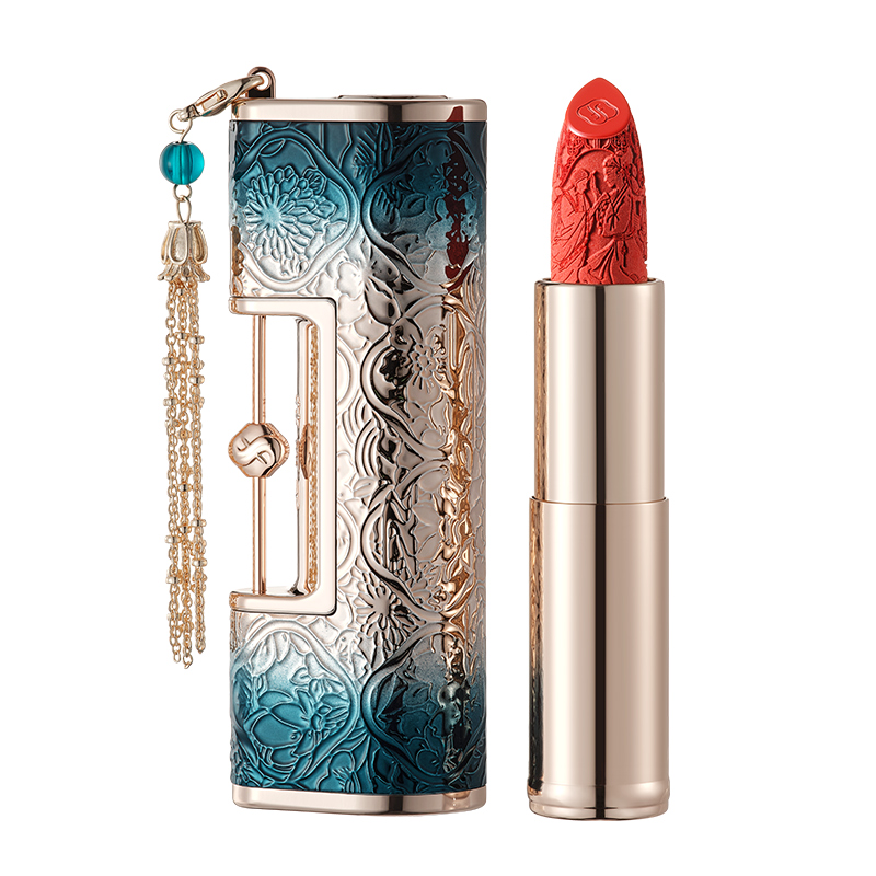 花西子花露养唇同心锁口红丝绒哑雾款C1314一生一世3.8g