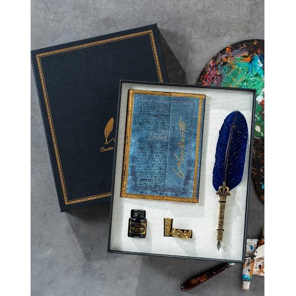 华兹华斯羽毛笔笔记本礼盒套装