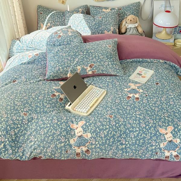 花花公子-家纺-新款高克重牛奶绒四件套冬季绒三件套