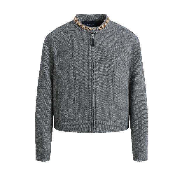 H&HK51765钉珠圆领女士外套